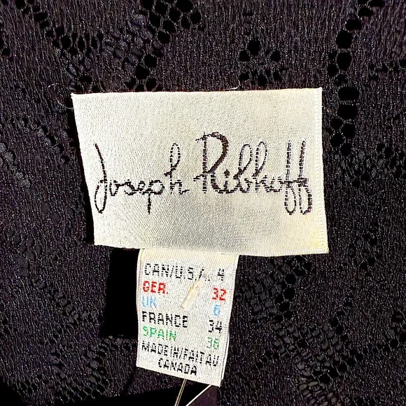 🎉Host Pick‼️ NWT🔥Joseph Ribkoff Black Lace Ruffle Bolero Jacket Cover-up - Sz 4 - Picture 5 of 5